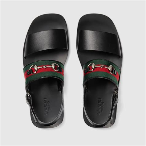 gucci jeweled leather sandals|Gucci leather sandals for men.